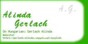 alinda gerlach business card